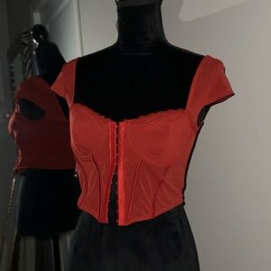Garage Scarlet Mesh Top